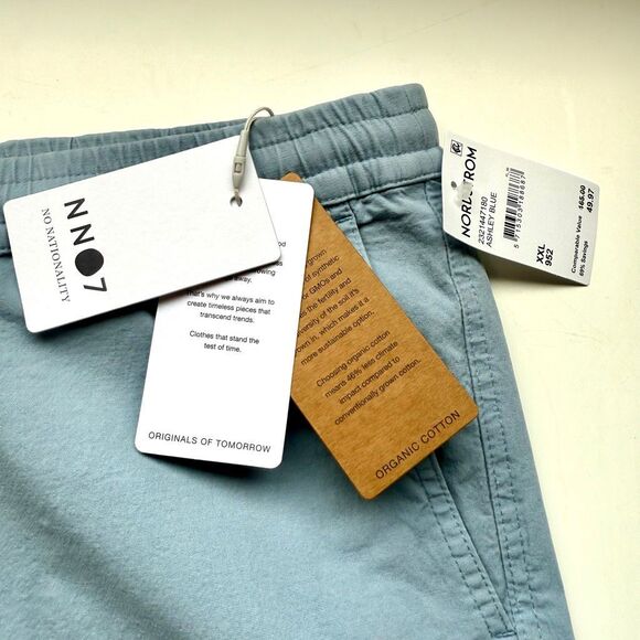 NWT NN07 “Gregor” twill shorts in light blue Size XXL - Picture 4 of 8